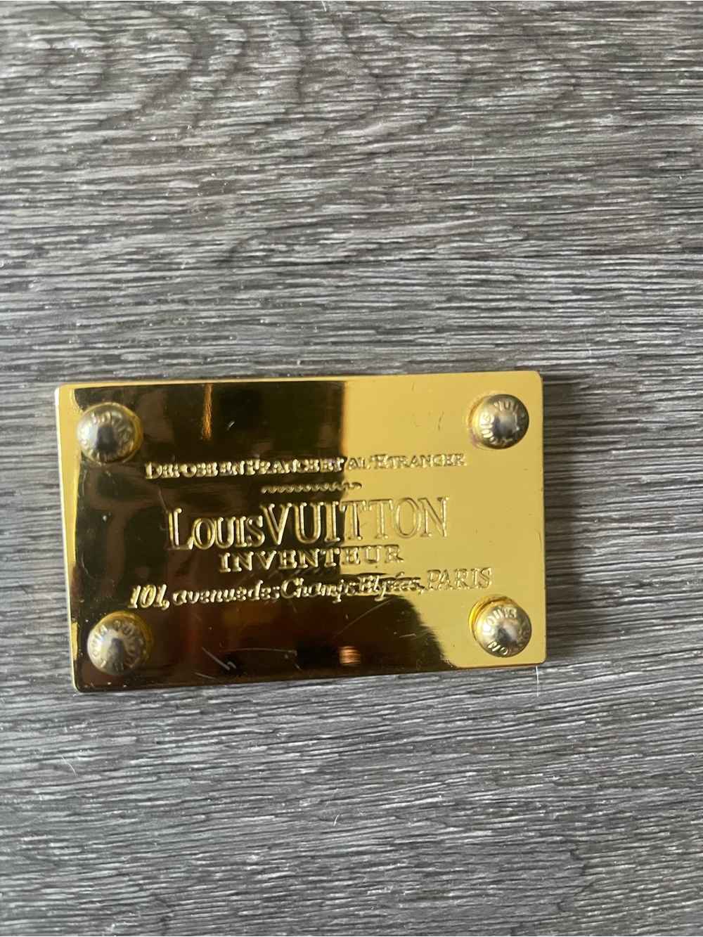 Louis Vuitton Gold Metal Logo Plate - Picture 4 of 4